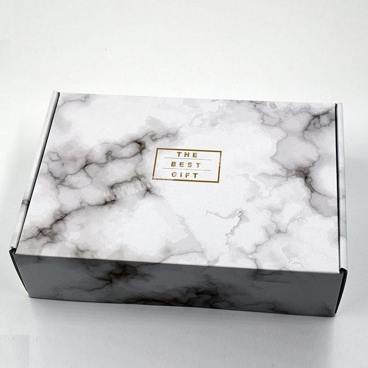 China supplier customize white marble corrugated coffee bean box packaging paper box