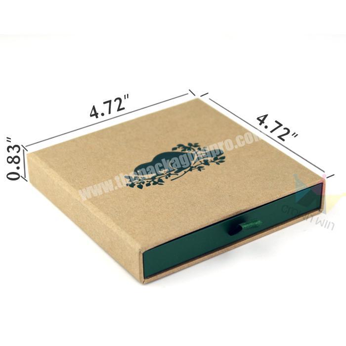 China Supplier High Quality Rigid Cardboard  Custom Printed Kraft Sliding Drawer Soap Paper Box Packaging