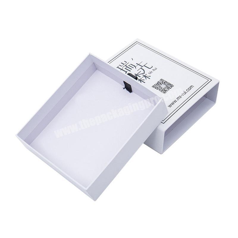 China Supplier Logo printing white color rigid box supplier cosmetic set paper packaging box