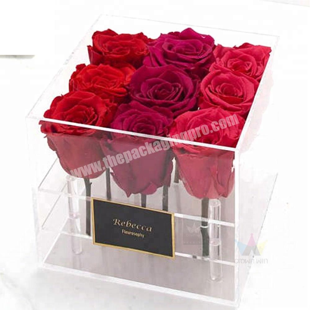 China Supplier Luxury Acrylic Flower Display Box