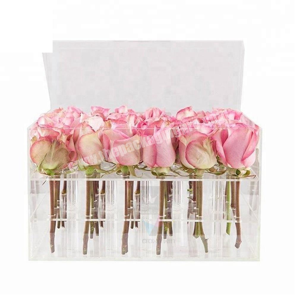 China Supplier New Products Wholesale Clear Acrylic Flower Box