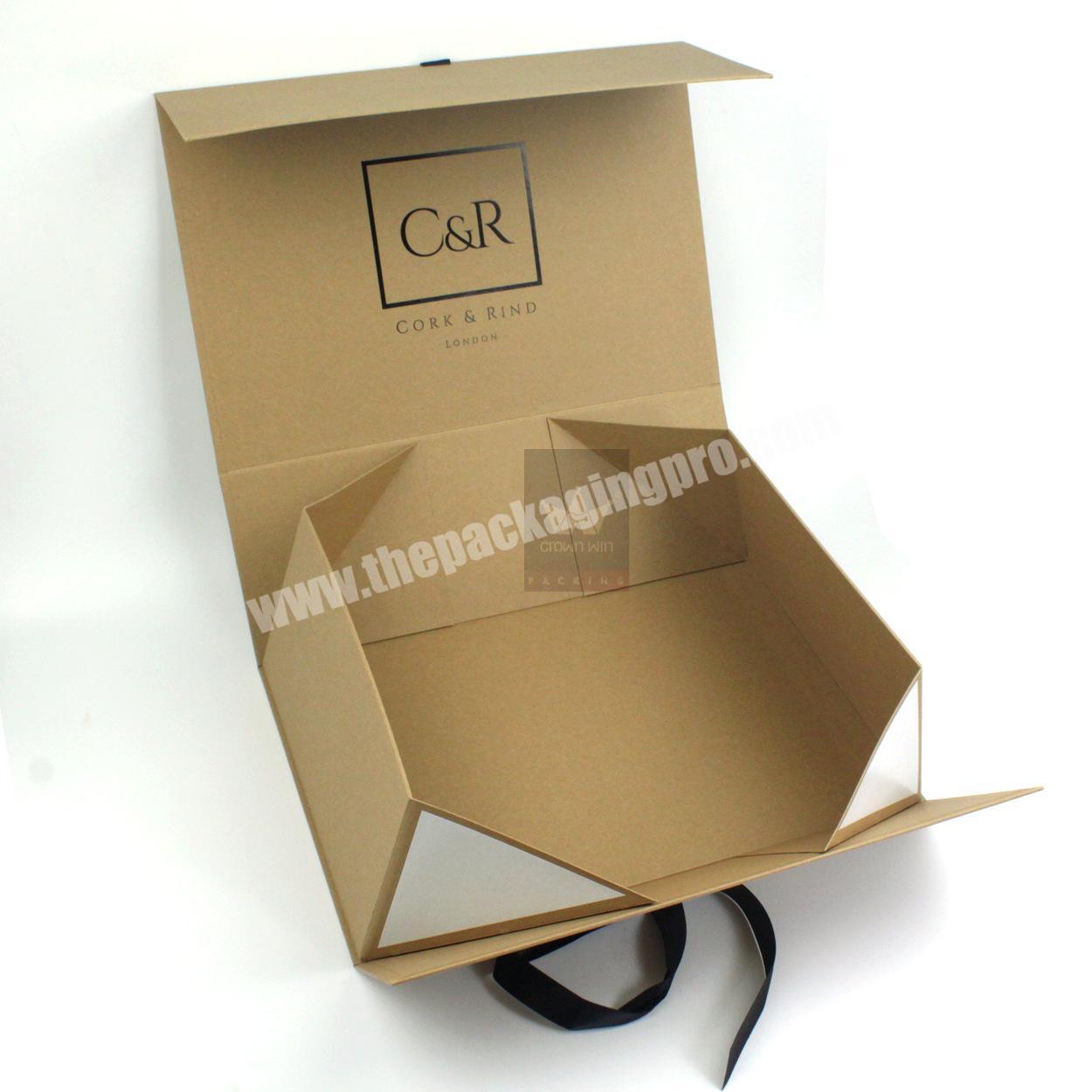 China Supplier Specialty Corrugated Paper Luxury Flat Pack Boxes Hat Clothes Logo Packing Gift Box