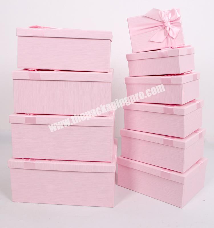 China Supplier Unique Wedding Gift Boxes Packaging With Ribbon Bow