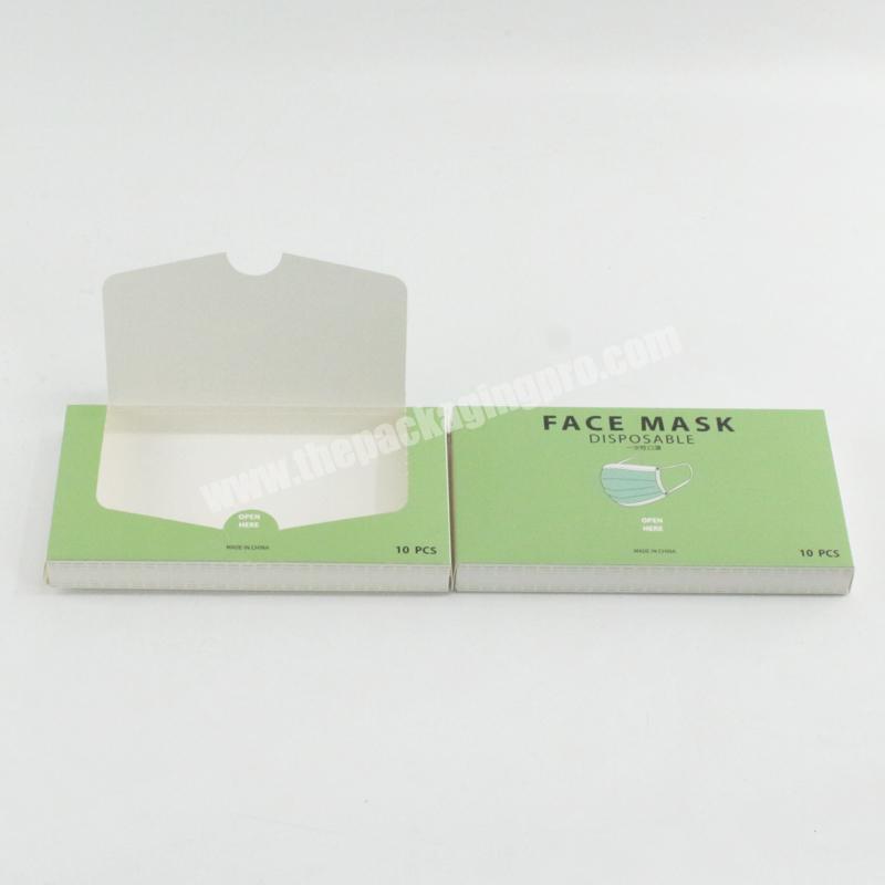 China supplier wholesale custom face mask medical paper boxes mask packaging box