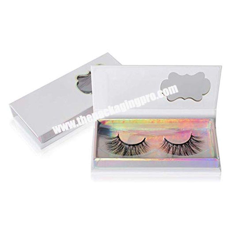China supply custom log made white small luxury eyelash packaging box cardboard box for eyelash