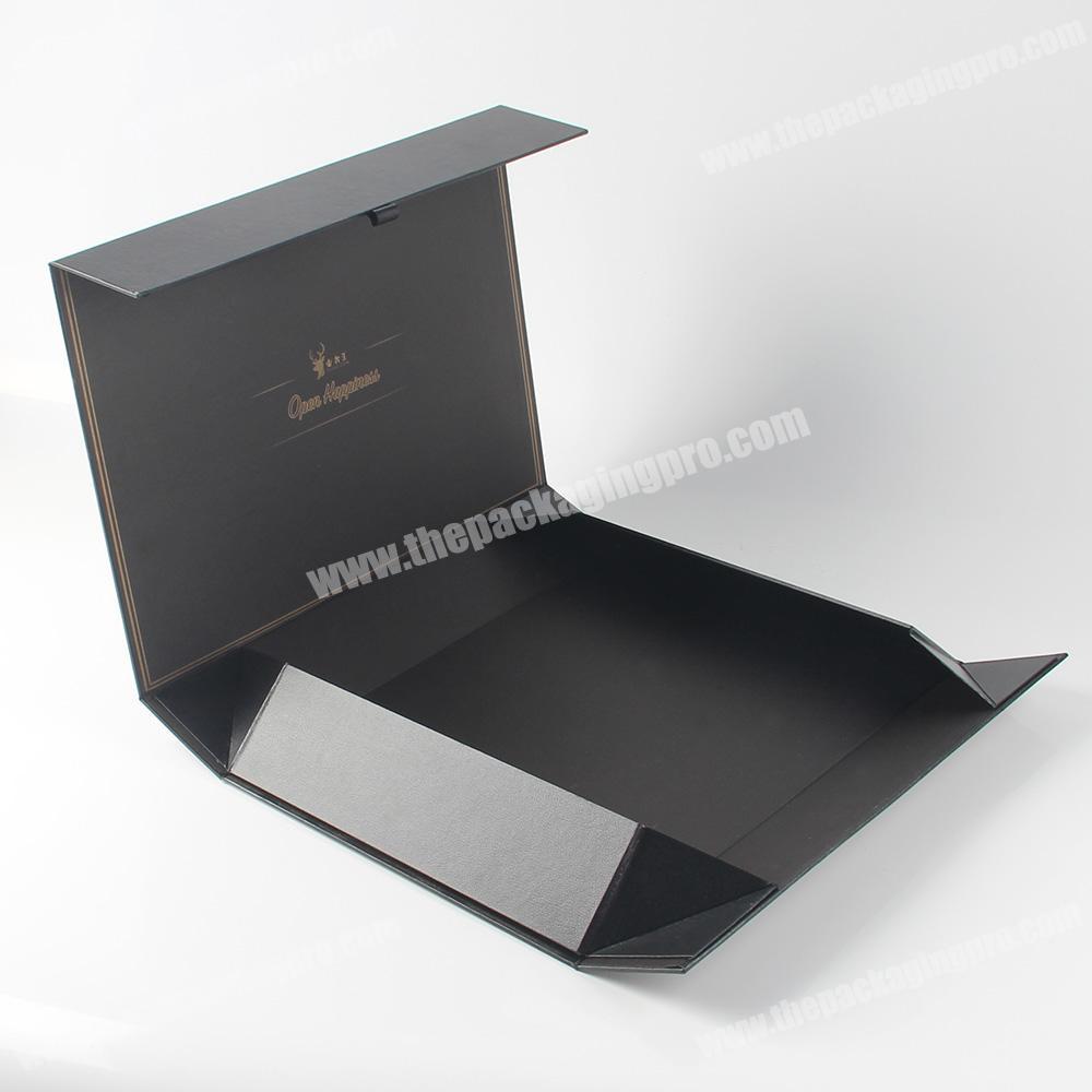 China wholesale collapsible coated paper foldable gift box with ribbon