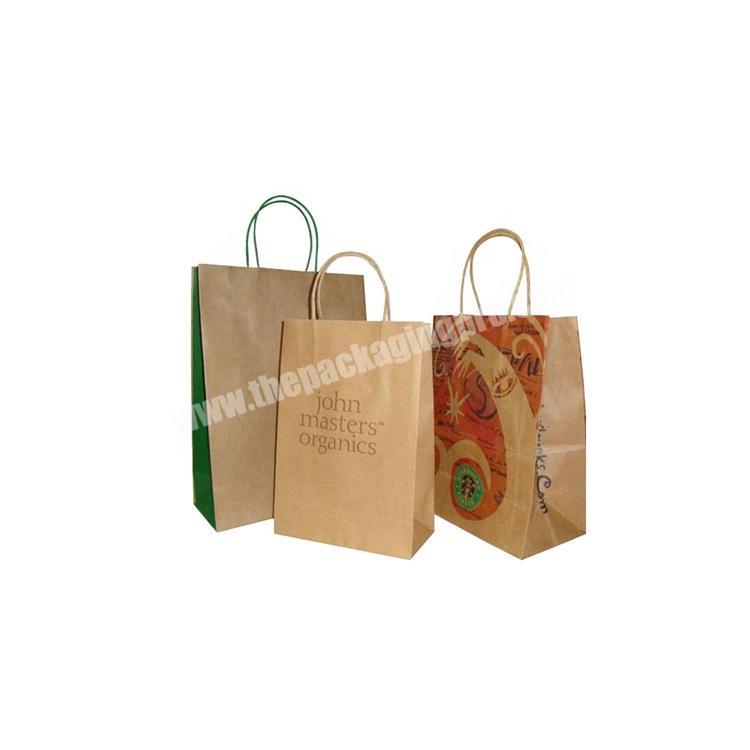 China Wholesale Custom Printed Luxury Kraft Paper Packaging Bag For Shopping