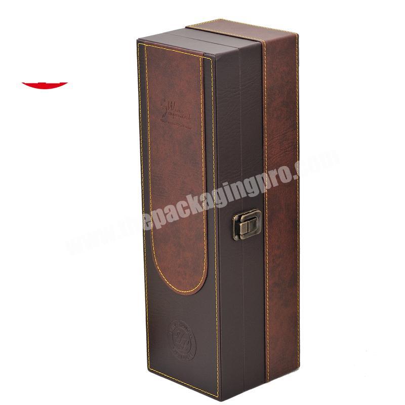 China wholesaler vintage leather wine carton boxes packing for sale supplier