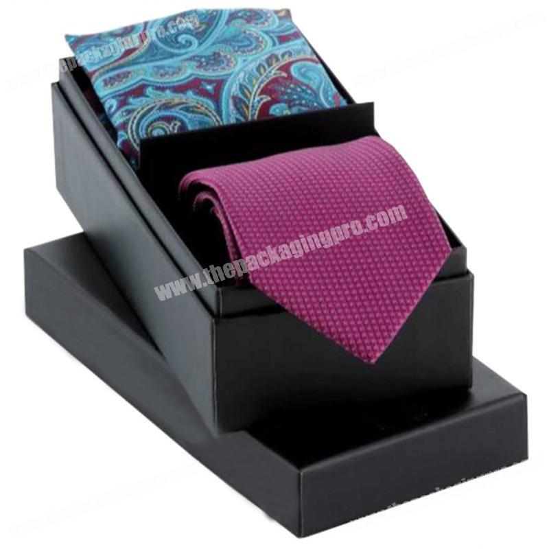 Chinese Alibaba Supplier Custom Rigid Lid and Bottom Box for Men's Tie Packaging Box