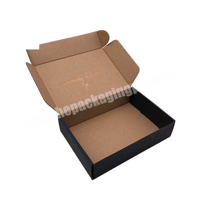 Chinese factory corrugated black box coffee mug shipping boxes clothes