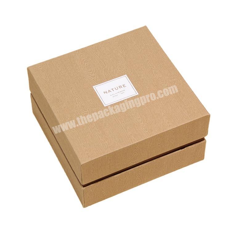 Chinese manufacturer customized luxury rigid cardboard lifting box kraft paper hot stamping gold foil cosmetic packaging box