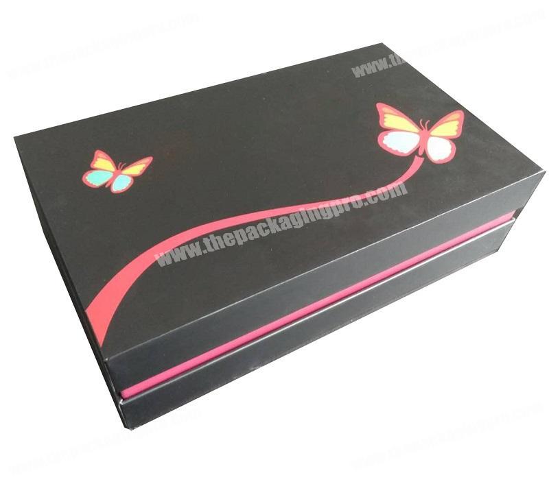 Chinese Supplier Good Quality Recyclable Paper Board Lid and Bottom Box Hair Extension Wig Bundle Box Packaging