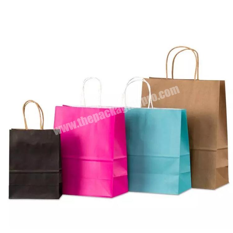 Chinese supplier's cheap brown cellulose paper bag with handle, kraft paper tote