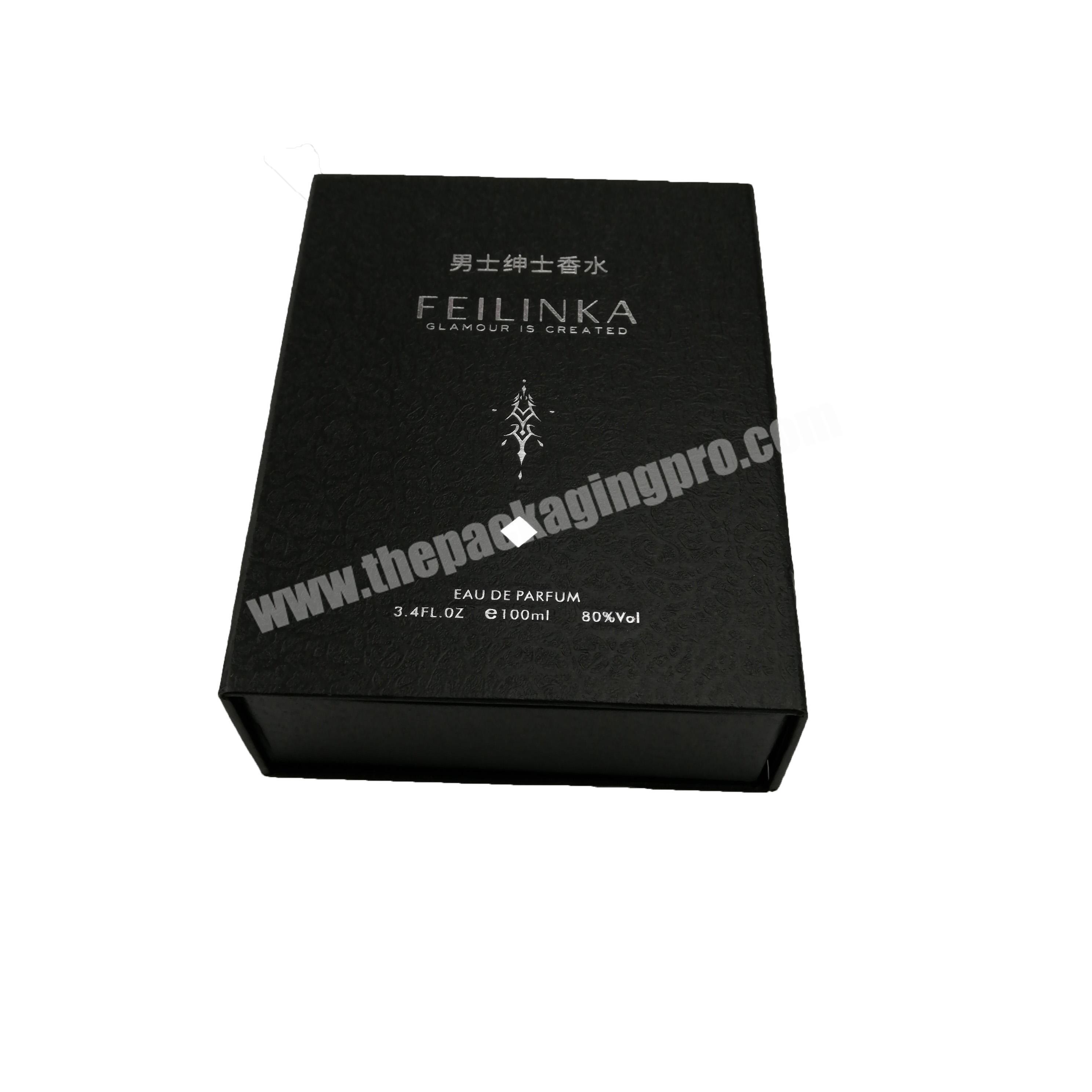Chinese Wholesale Suppliers Luxury Leatherette Paper Magnetic Packaging Box Premium Perfume Packing Flip Top Gift Box Custom