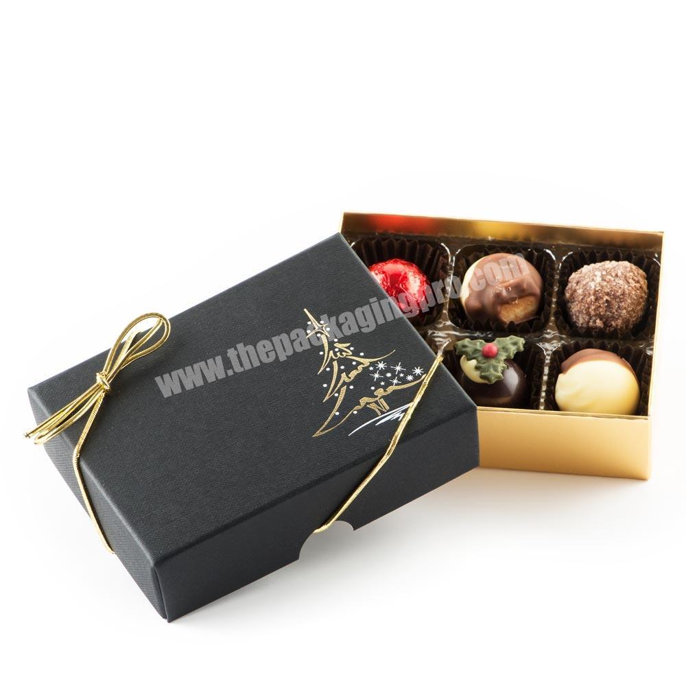Chocolate Paper Packaging Box Paper Gift Box With Plastic Tray