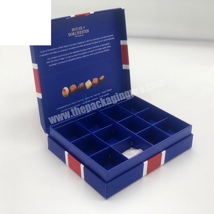 Chocolate plastic tray packaging, kraft folding chocolate packaging paper box, kraft paper box for chocolate