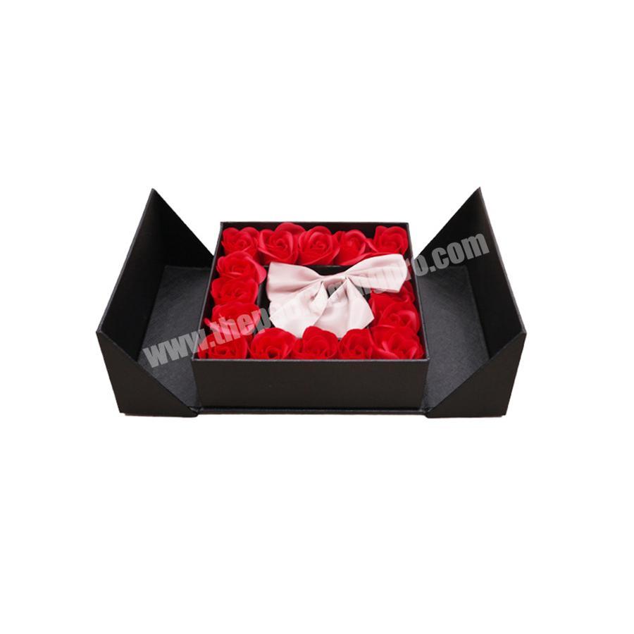 Christmas black flower box with rose
