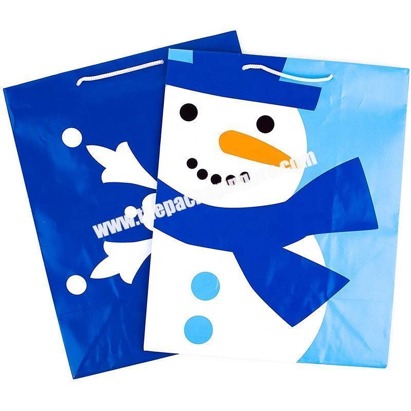 Christmas custom gift bag logo paper printing bag