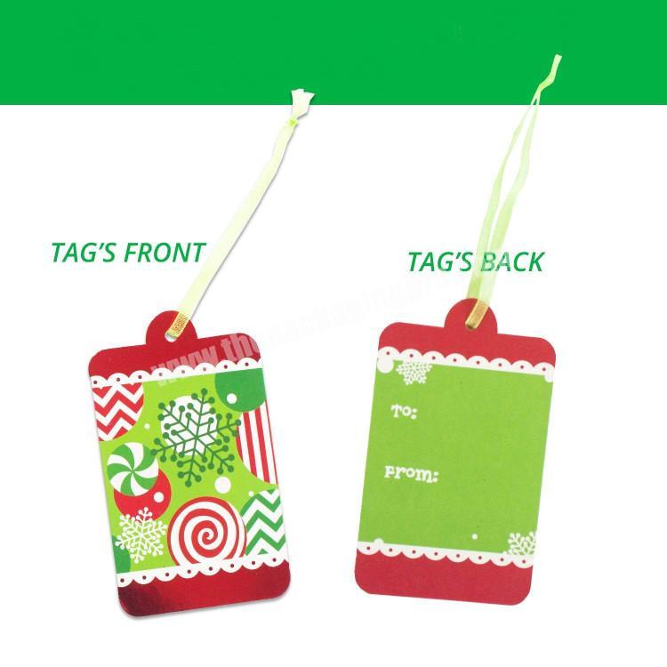 Christmas gift packaging labels price hang tag with wholesale price