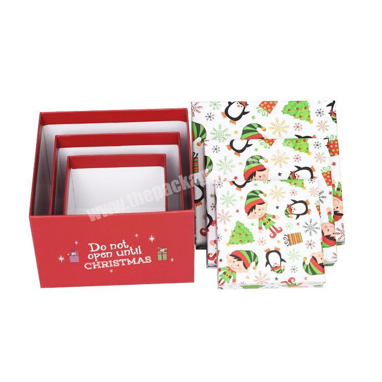 Christmas gift packaging nested box set christmas gift box