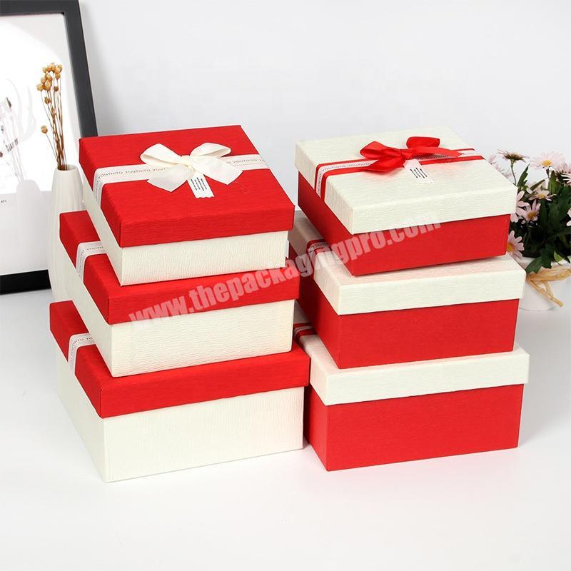 Christmas Gift Wrapping Paper Gift Box Set Of Lid And Bottom Style Decorative Packaging Boxes