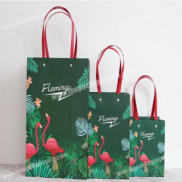Christmas High grade tote gift wrapping customized printing logo paper bags