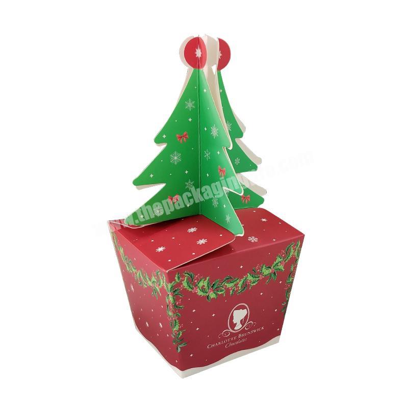 Christmas tree custom sweet packaging box chocolate cardboard box sweet paper box