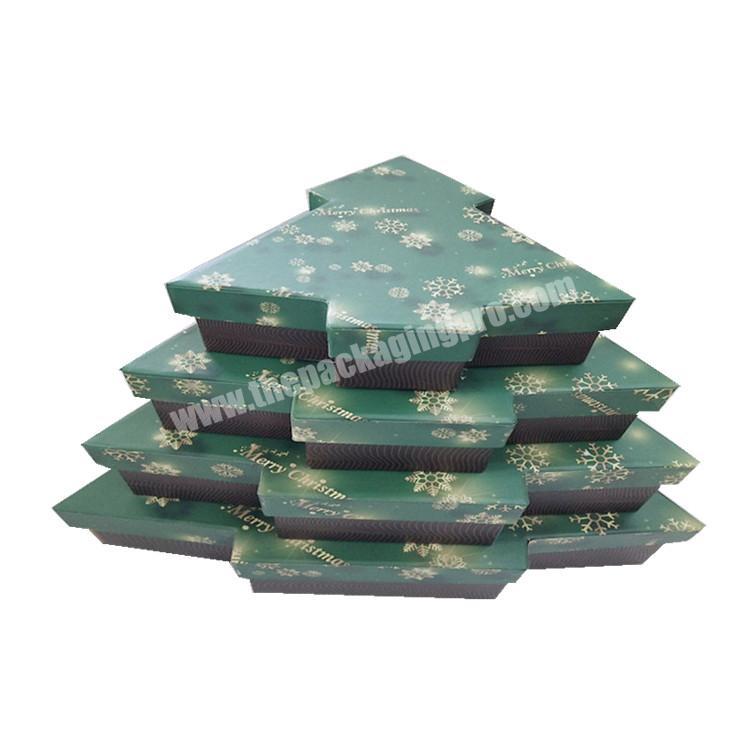 Christmas tree shaped paper gift box packaging