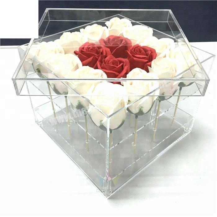 Clear Plastic Acrylic Flower Box