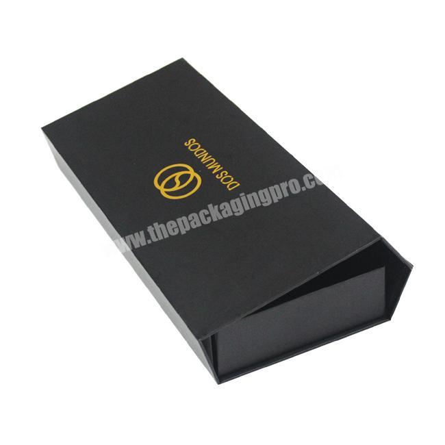 Closure Matte Black Foldable Collapsible Magnetic Boxes, Flat Folding Cardboard Gift Paper Packaging Box