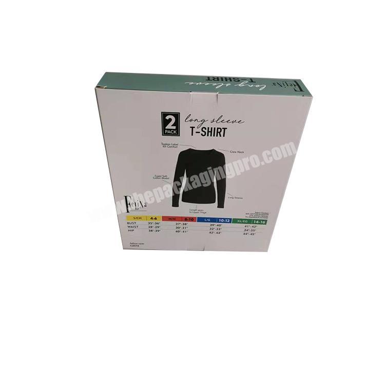 clothing paper box T-shirt packaging recycle paper box with PET window