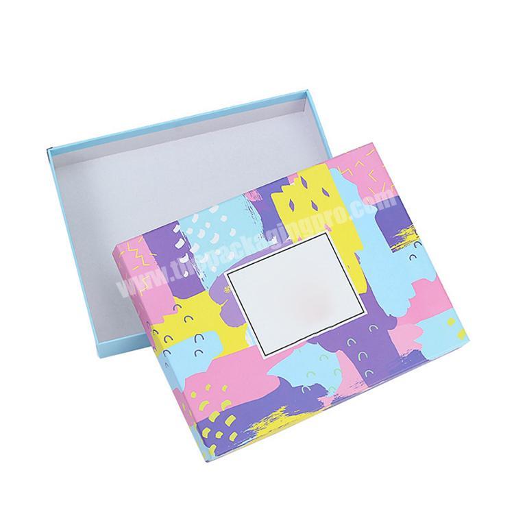 CMYK Printing cardboard clothes packaging box luxury custom logo paper gift box