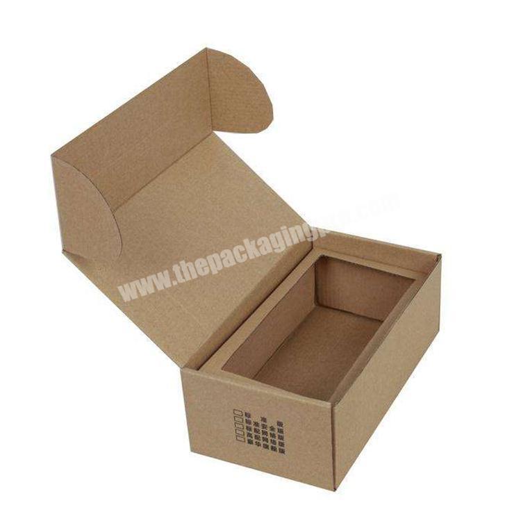 CMYK printing flat shipping box with corrugated paper material
