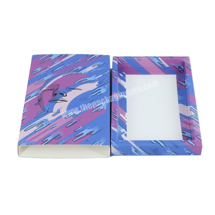 CMYK sliding art paper packaging custom printed boxes for cell phone case