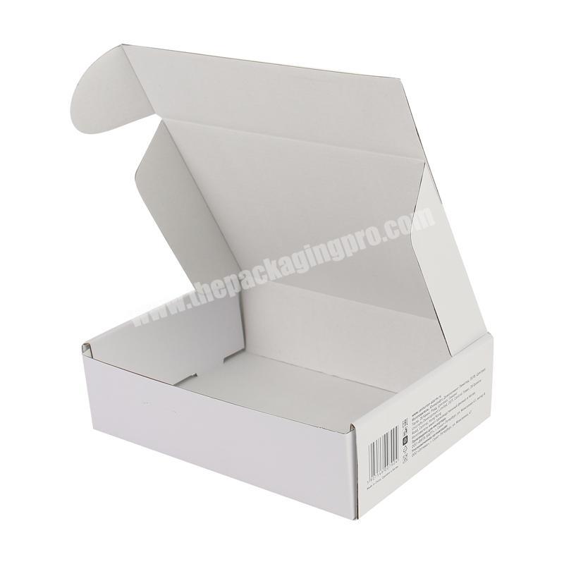 Collapsible E Commerce Lamination Tuck Top Rectangle Paper Postal 3 Ply W9 Corrugated White Mailing Custom Suit Shipping Box