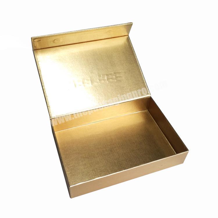 Collapsible gold luxury empty paper box for chocolate