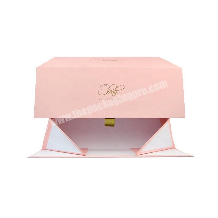 Collapsible magnetic cardboard gift box with logo cheap wholesale