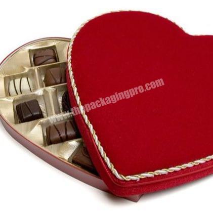 Color Printed Heart Shaped Golden Circle Chocolate Gift Packaging Box