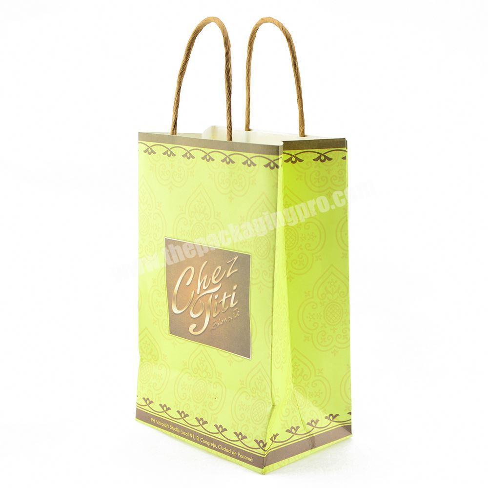 Color printing cheap Eco-friendly kraft paper bag shopping