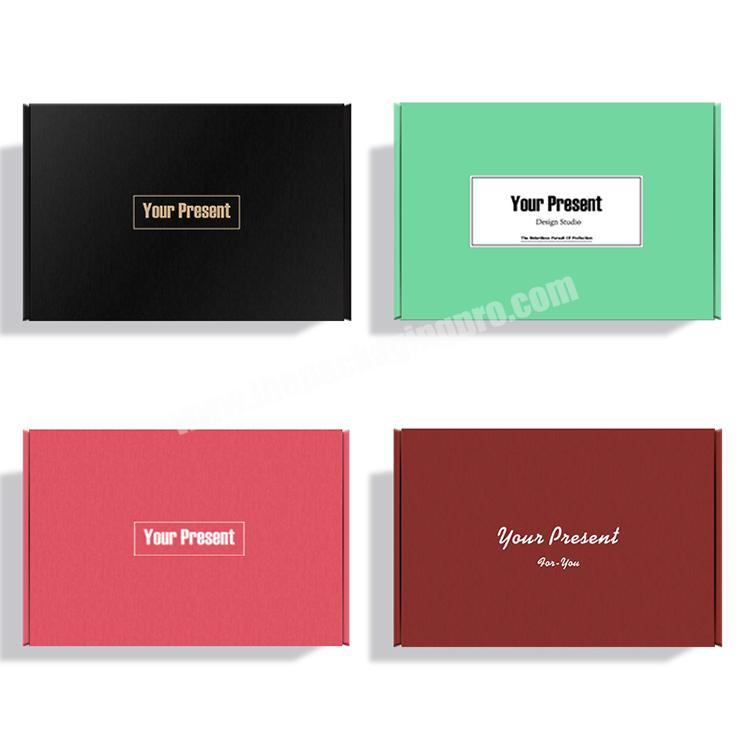 colored corrugated boxes custom with logo product packing box for clothes foldable