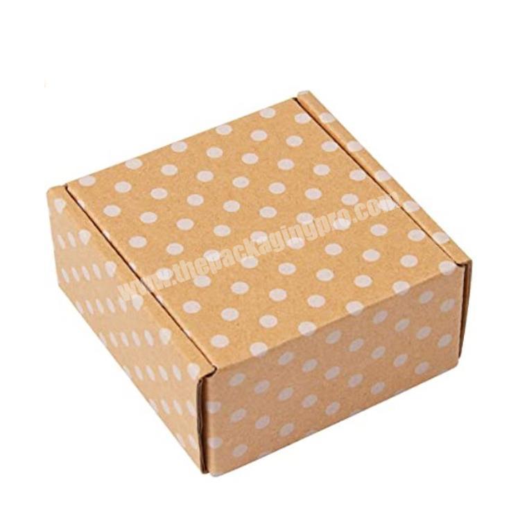 colorful Corrugated Box Mailers Cardboard Box White Polka Dot Printed Perfect for shopping gifts Small