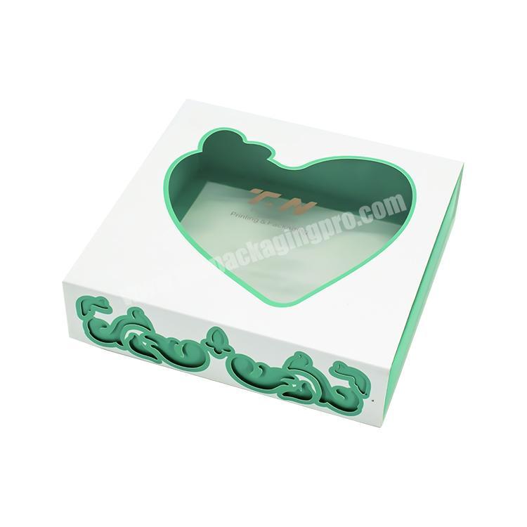 Colorful custom printed folding paper box with PVC window