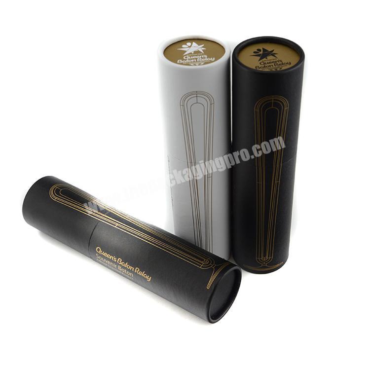 Colorful cylinder box hot golden stamping round box long cardboard tube