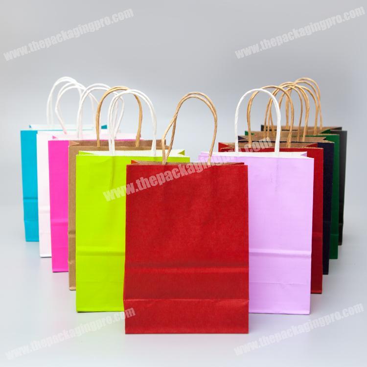 Colorful plain tote garment kraft paper bag