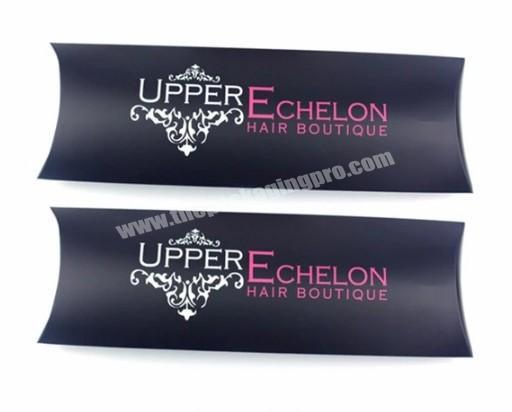 Colorful Printed Logo  Hair extension Packaging Pillow Box