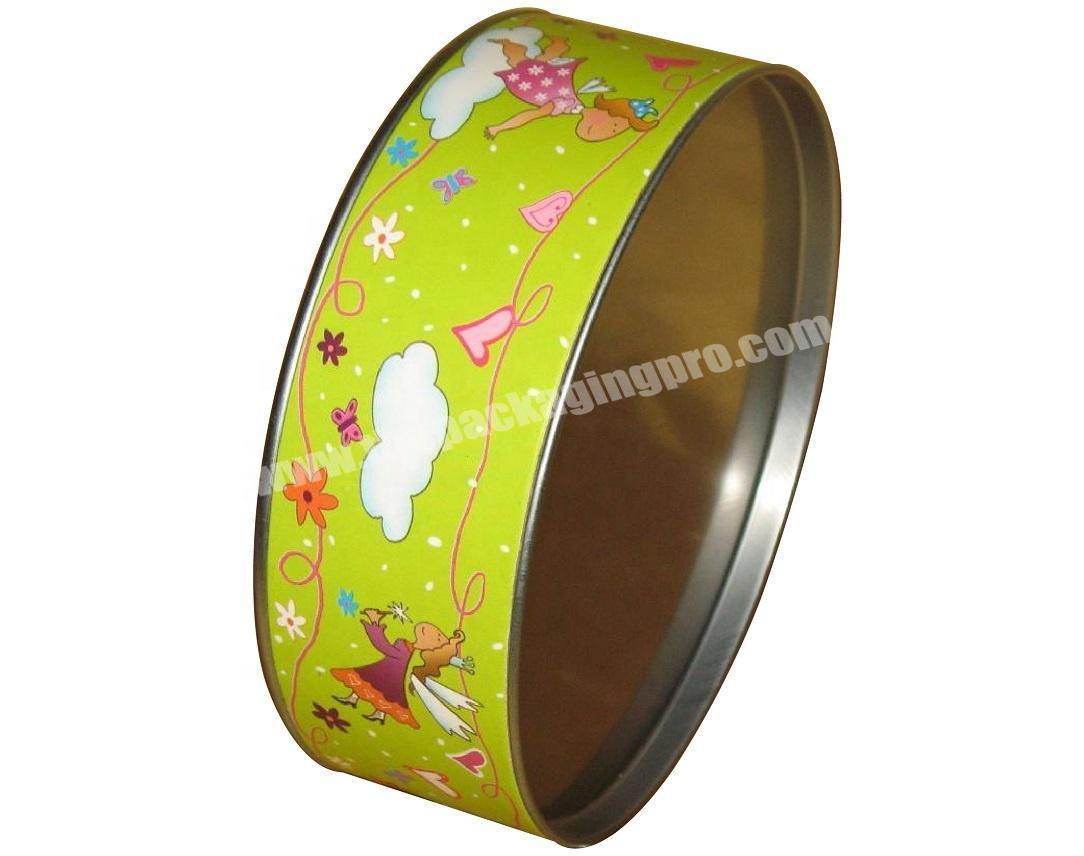 Colorful Round Paper Cardboard Container Cookies Packaging Tin Top and Bottom Kraft Tube Gift Box
