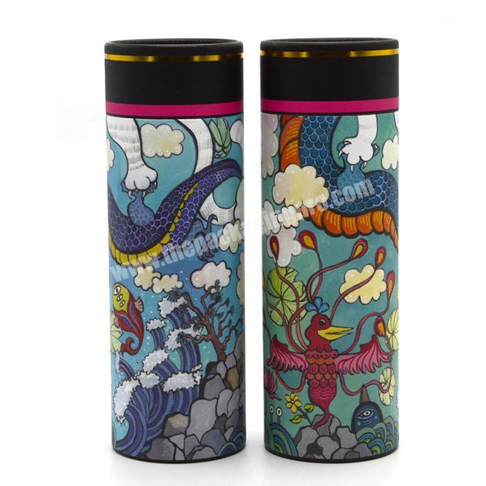 Colorful round paper printing cylinder for packaging