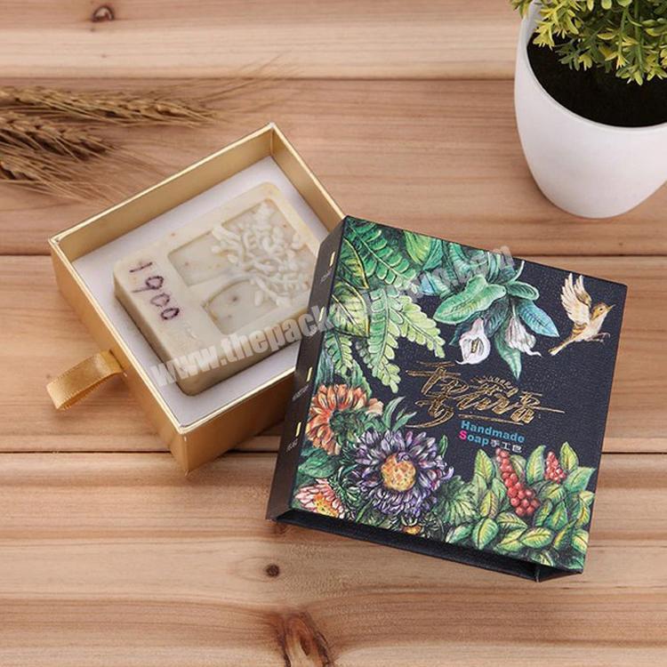 Colorful UV embossing Protected cardboard Paper Drawer Box Gift Handmade Craft match Packaging Boxes