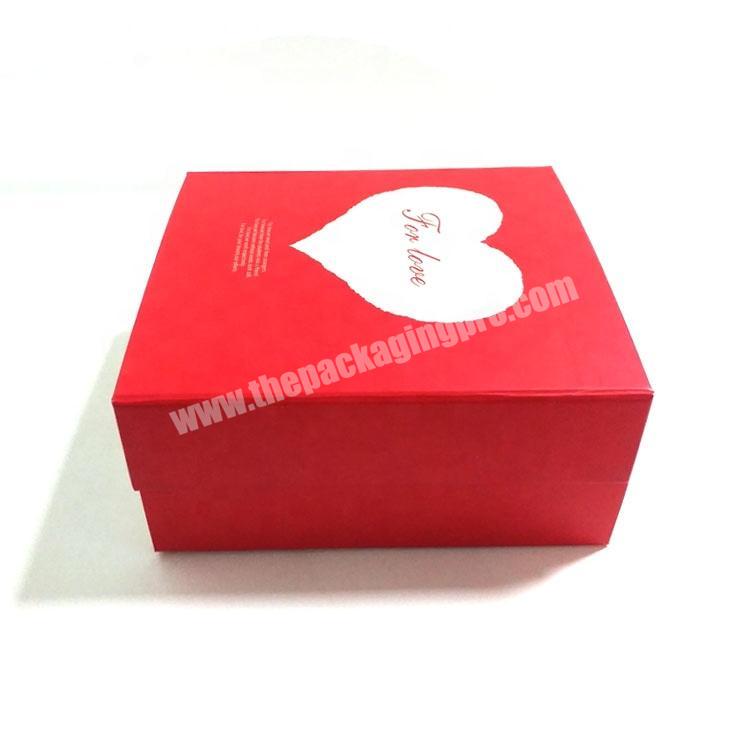Colorful Valentines Day Cardboard Paper Packaging Foldable Card Packing Gift Box