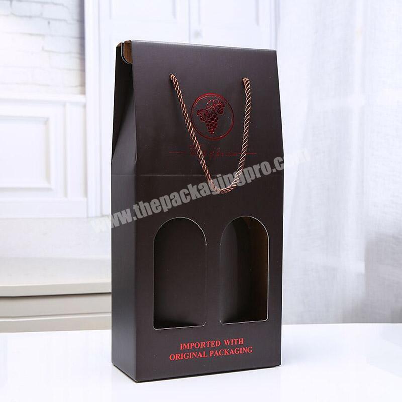 Commerce Eco Friendly Recycle Corrugated Cardboard Box Offset Printing Wine Box Folding Mailer Bottle Shipping Box